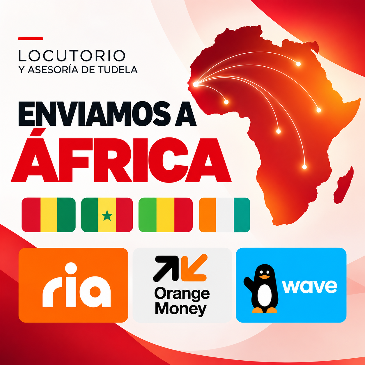 Envíos de dinero desde Tudela a África